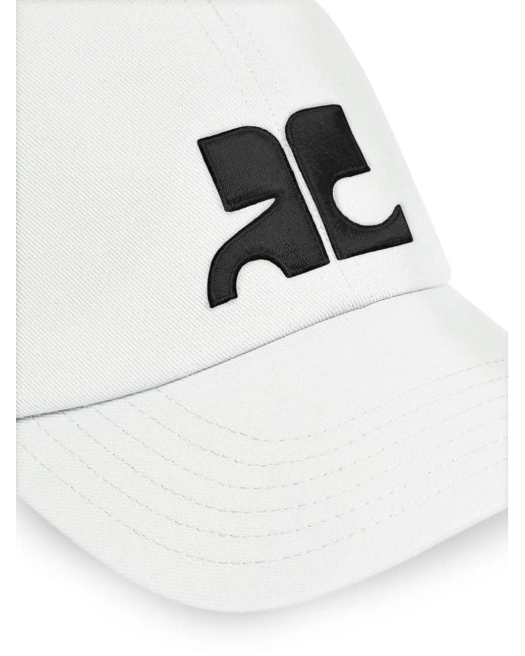 Courreges White Ac Baseballkappe Mit Logo-Patch