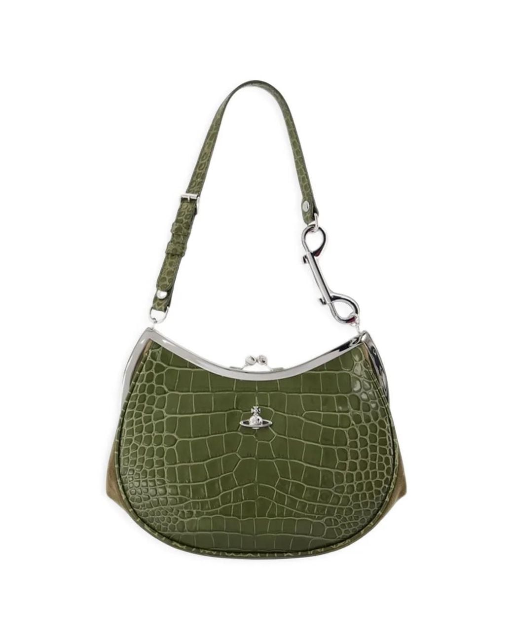Vivienne Westwood Green Charm Frame Purse Bag