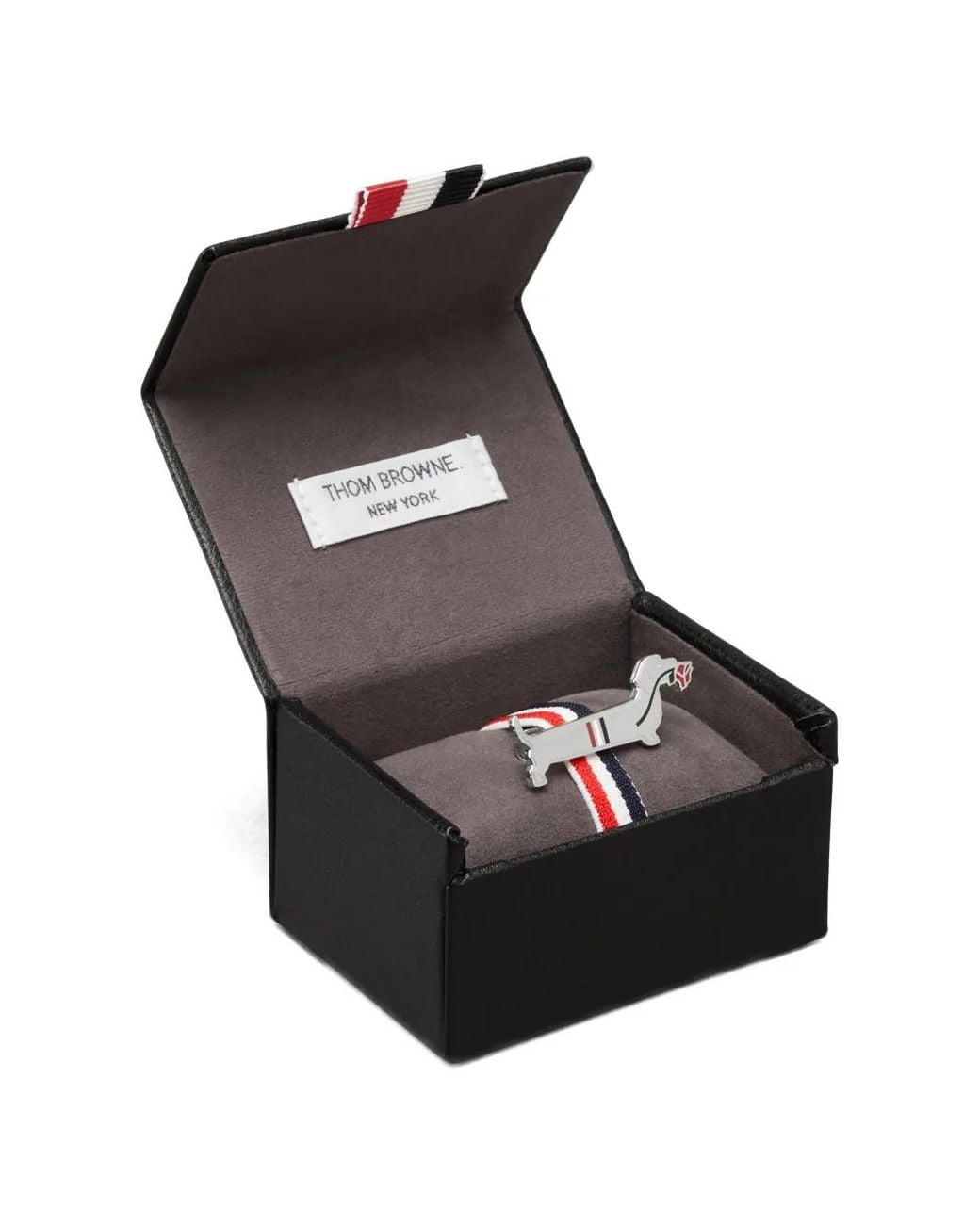 Thom Browne White Sterling Limousine Hector Tie Bar