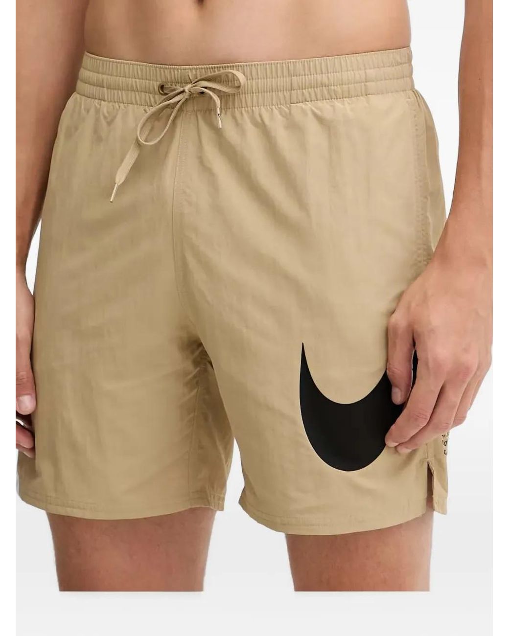 Nike Green Logo-Print Swim Shorts for men
