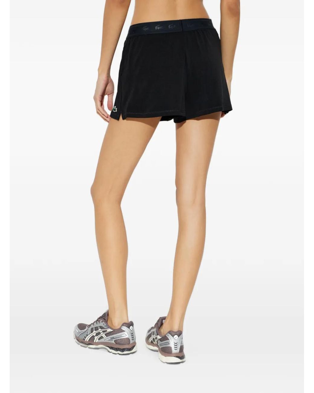 Lacoste Black Logo-Patch Training Shorts