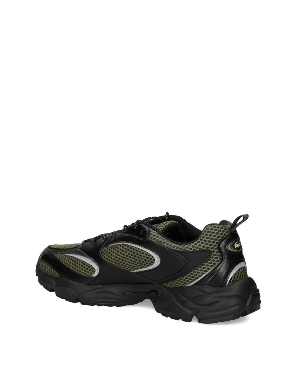 Lacoste Black Mesh-Panelled Sneakers for men
