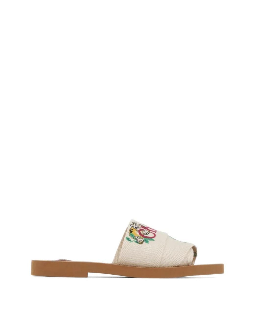 Chloé White Woody Sabot Mules