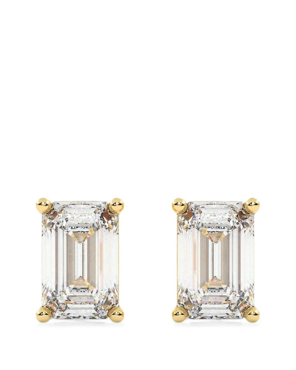 Diamond Essentials White Emerald-Cut Diamond Earrings