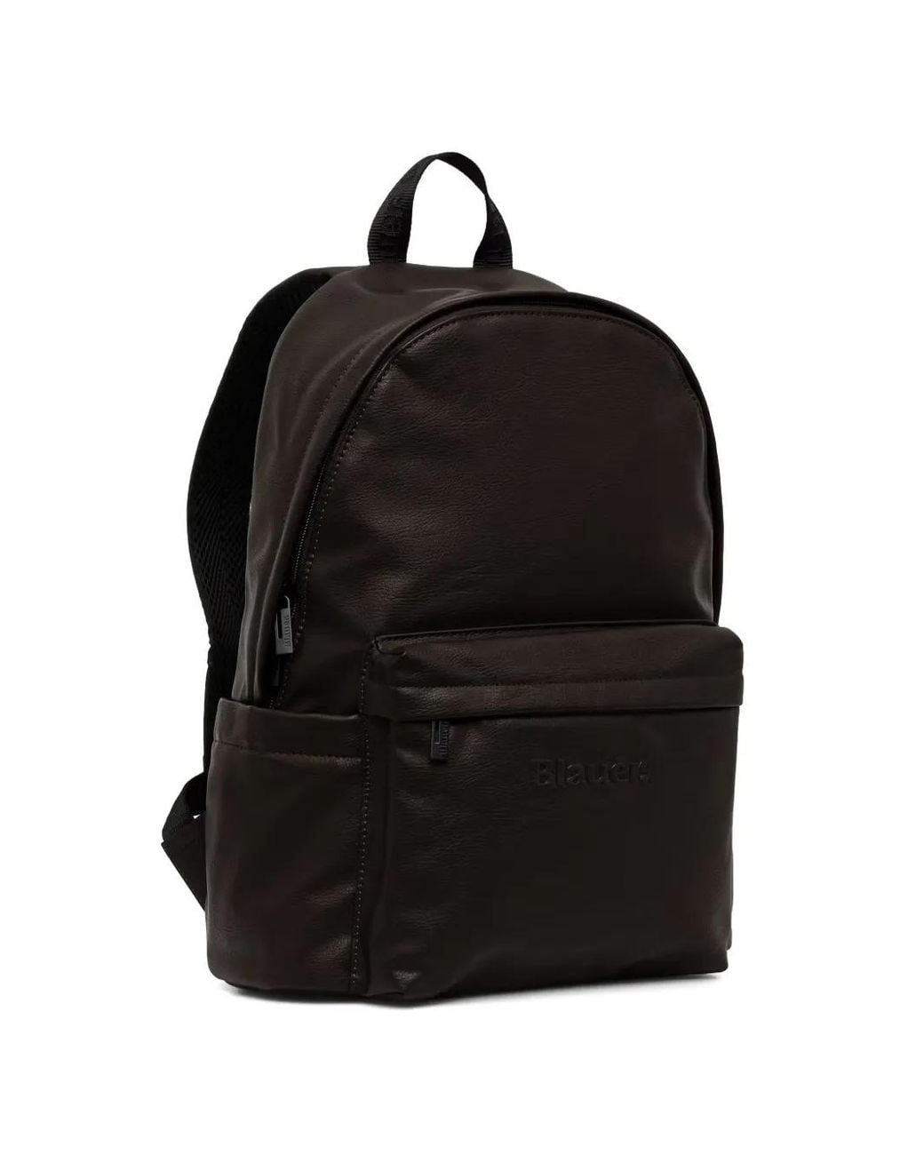 Blauer Black Logo-Embossed Backpack for men