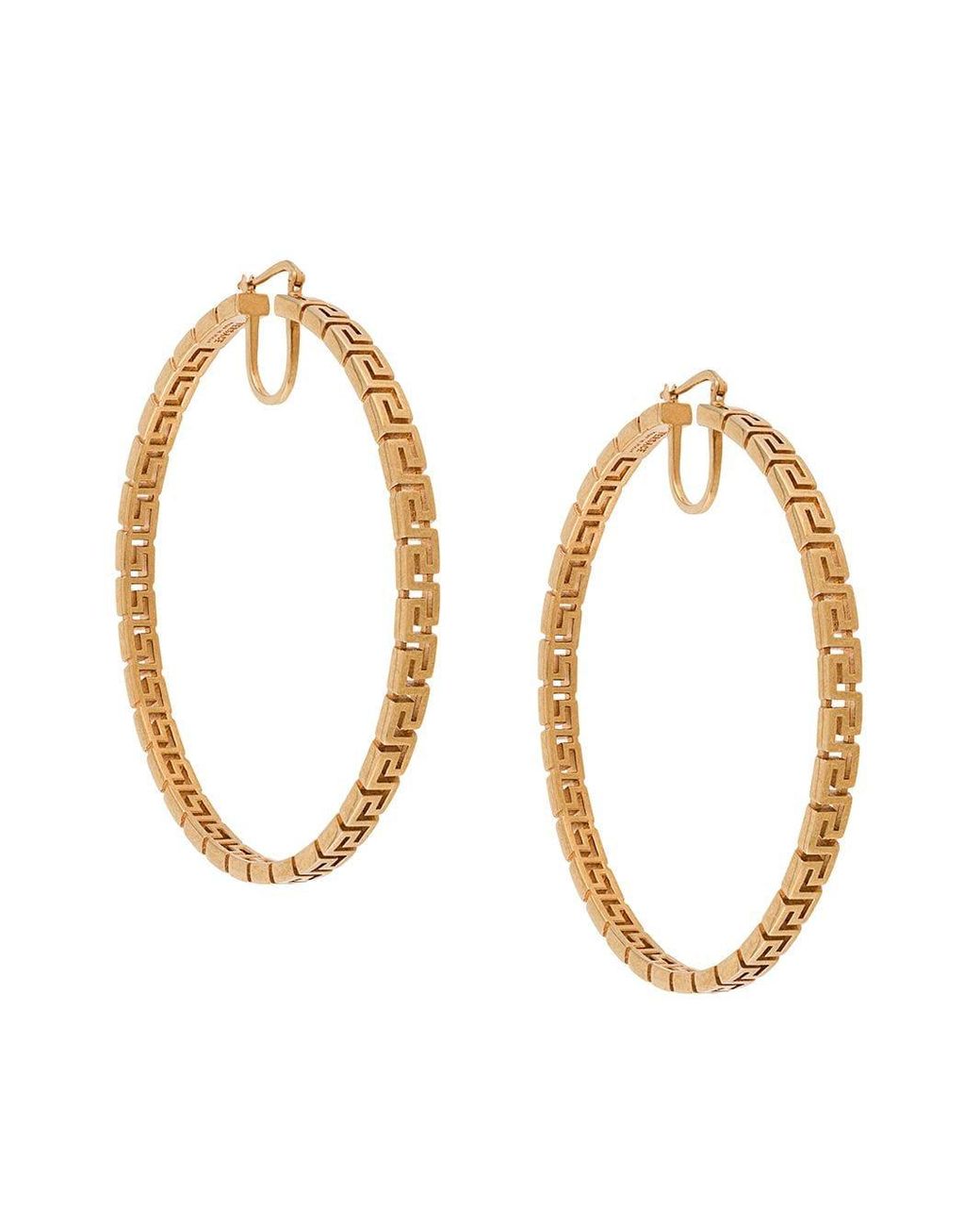 Versace Goldtone Hoop Earrings in Metallic Lyst
