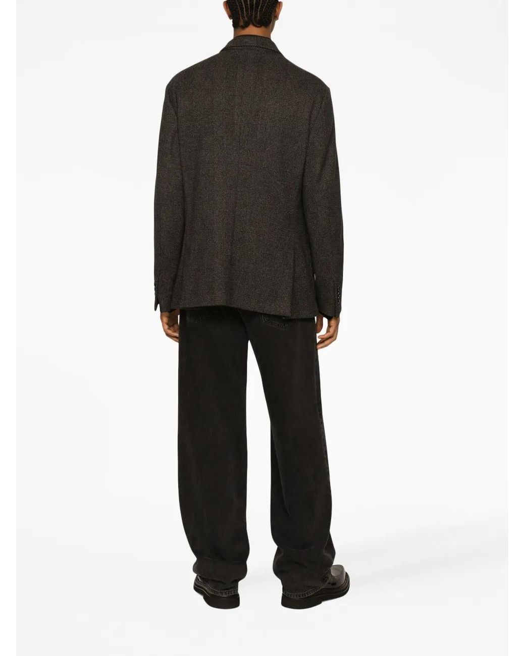 Dolce & Gabbana Black Check Pattern Blazer for men