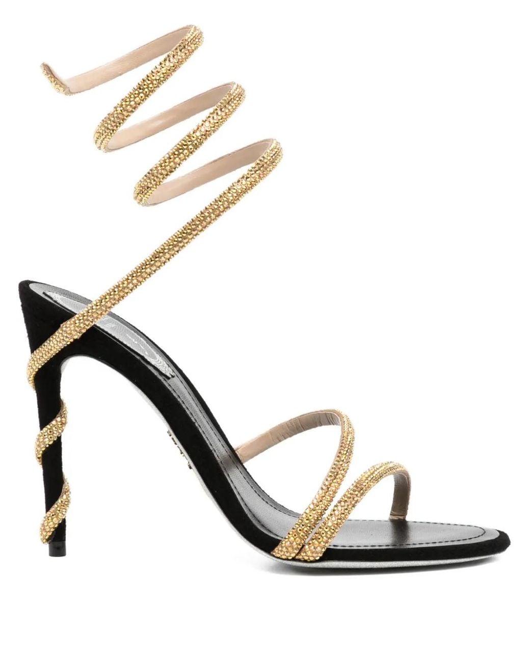 Rene Caovilla Metallic Margot Crystal-Embellished Sandals