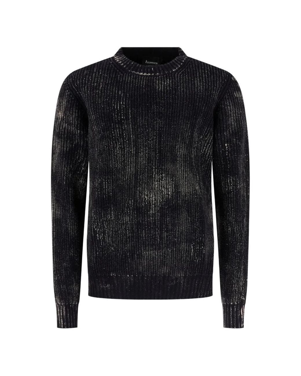 AROVESCIO Blue Ribbed-Knit Sweater for men