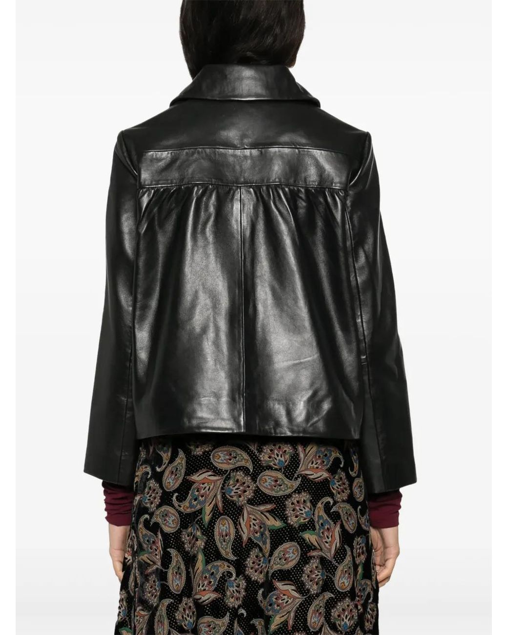 Ba&sh Black Mylos Leather Jacket