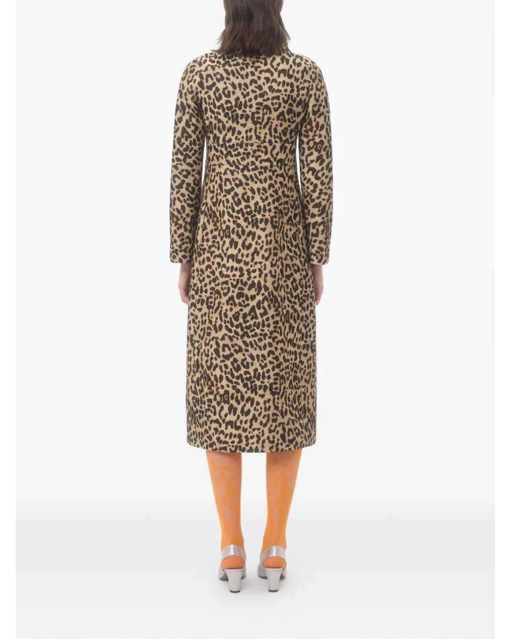 Valentino Garavani Natural Leopard Print Belted Coat