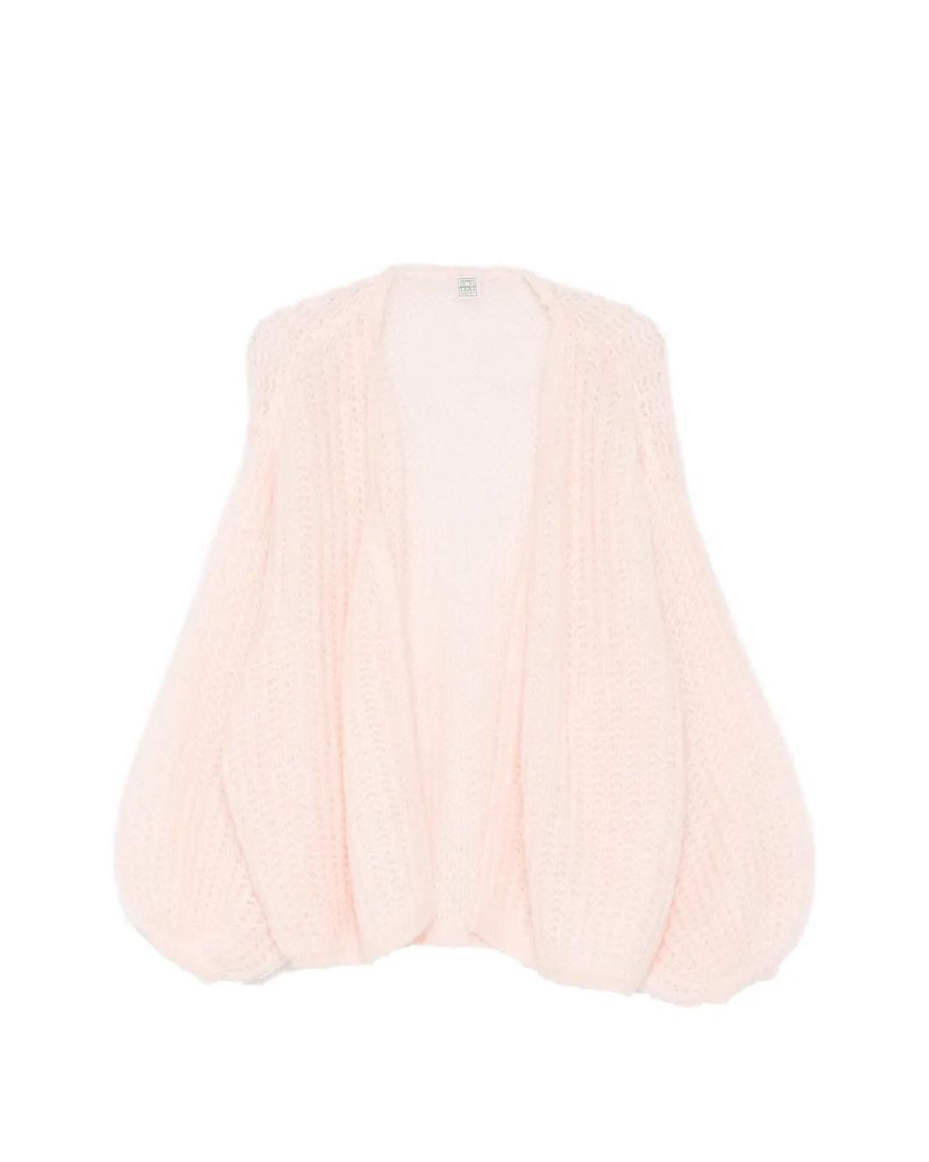 Totême Pink Wool Puffed Cardigan