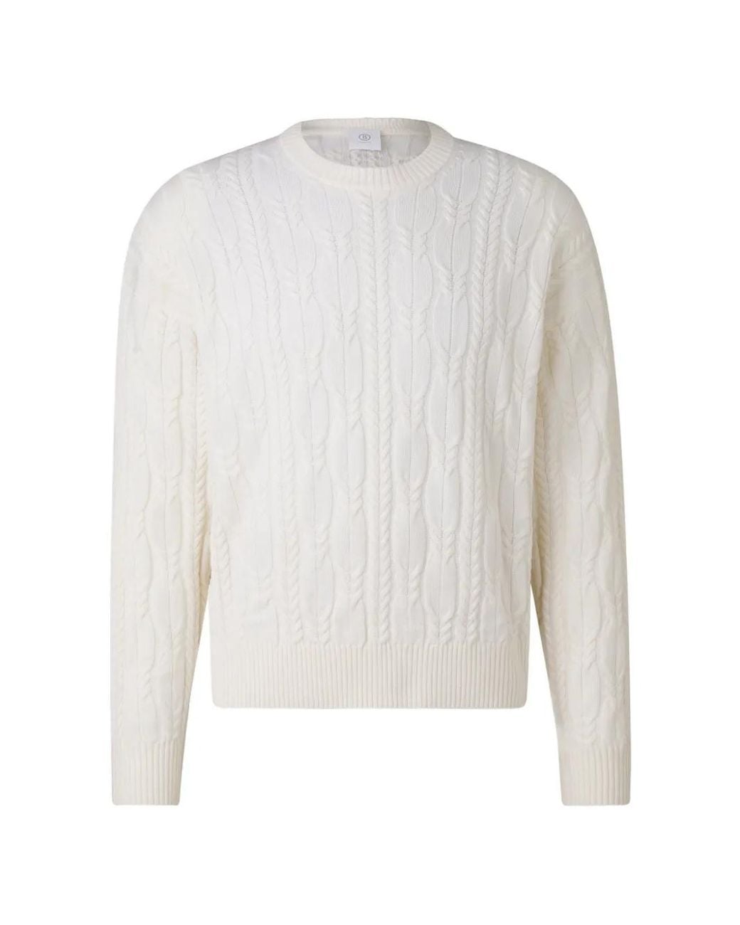 Bogner White Keith Cable-Knit Sweater for men