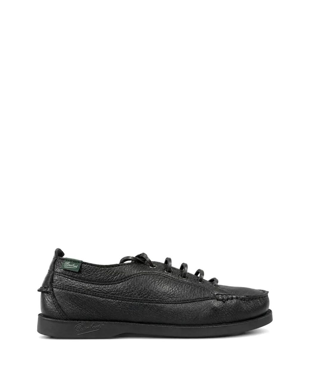 Paraboot Black Grained-Leather Derby Shoes for men