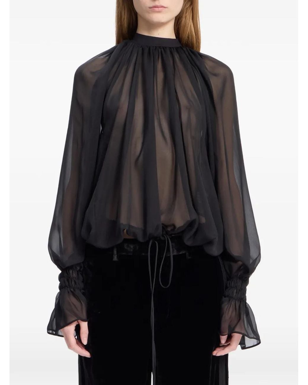 Ann Demeulemeester Black Celin Balloon Blouse