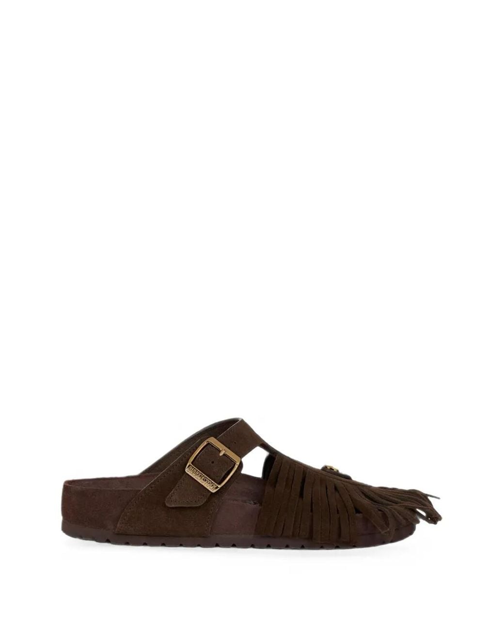 Birkenstock Brown Gizeh Fringe-Trimmed Sandals