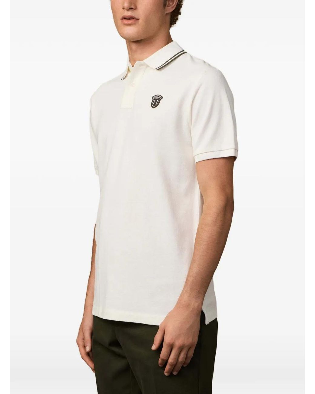 Hackett White Badge Polo Shirt for men