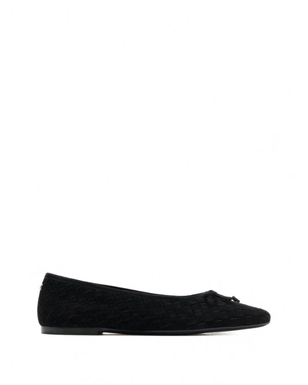 Sam Edelman Black Woven Suede Ballet Flats