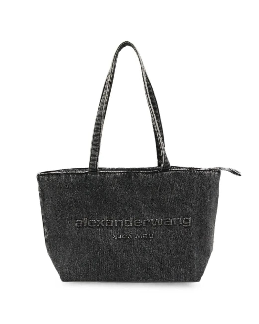 Alexander Wang Black Sac À Logo Embossé
