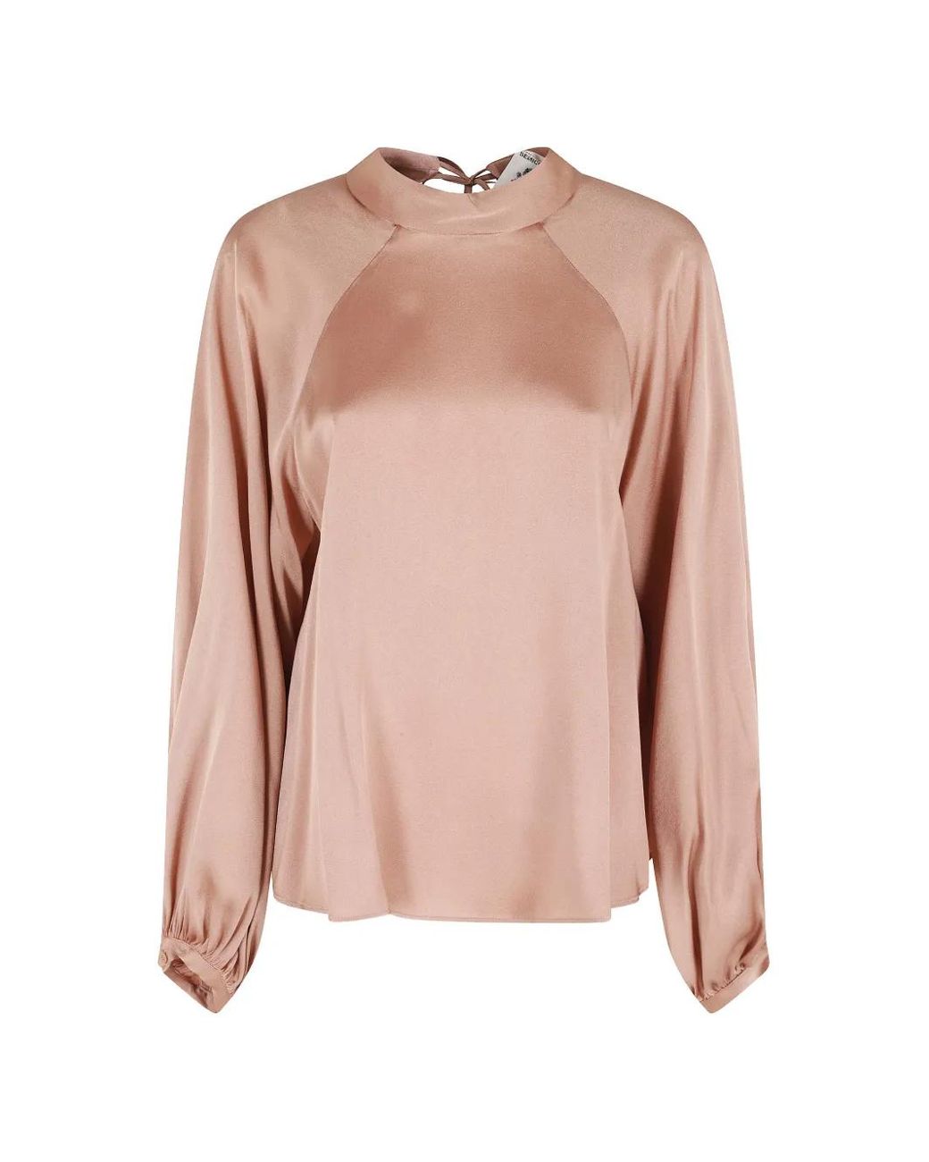 Semicouture Pink Carmina Tie Neck Blouse