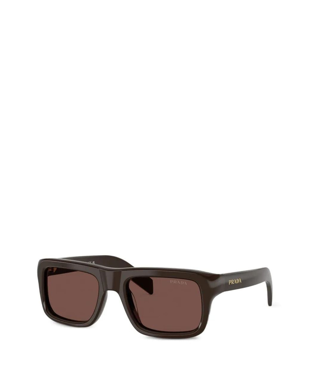 Prada Brown Rectangle-Frame Sunglasses for men