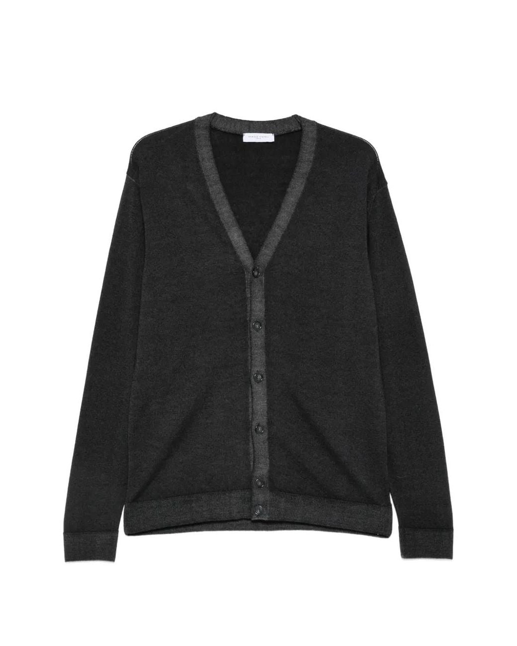 Daniele Fiesoli Black Button-Up Cardigan for men