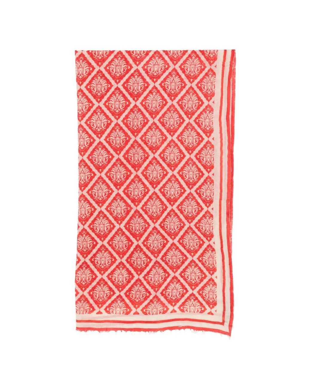 Mouleta Red Fringed Scarf