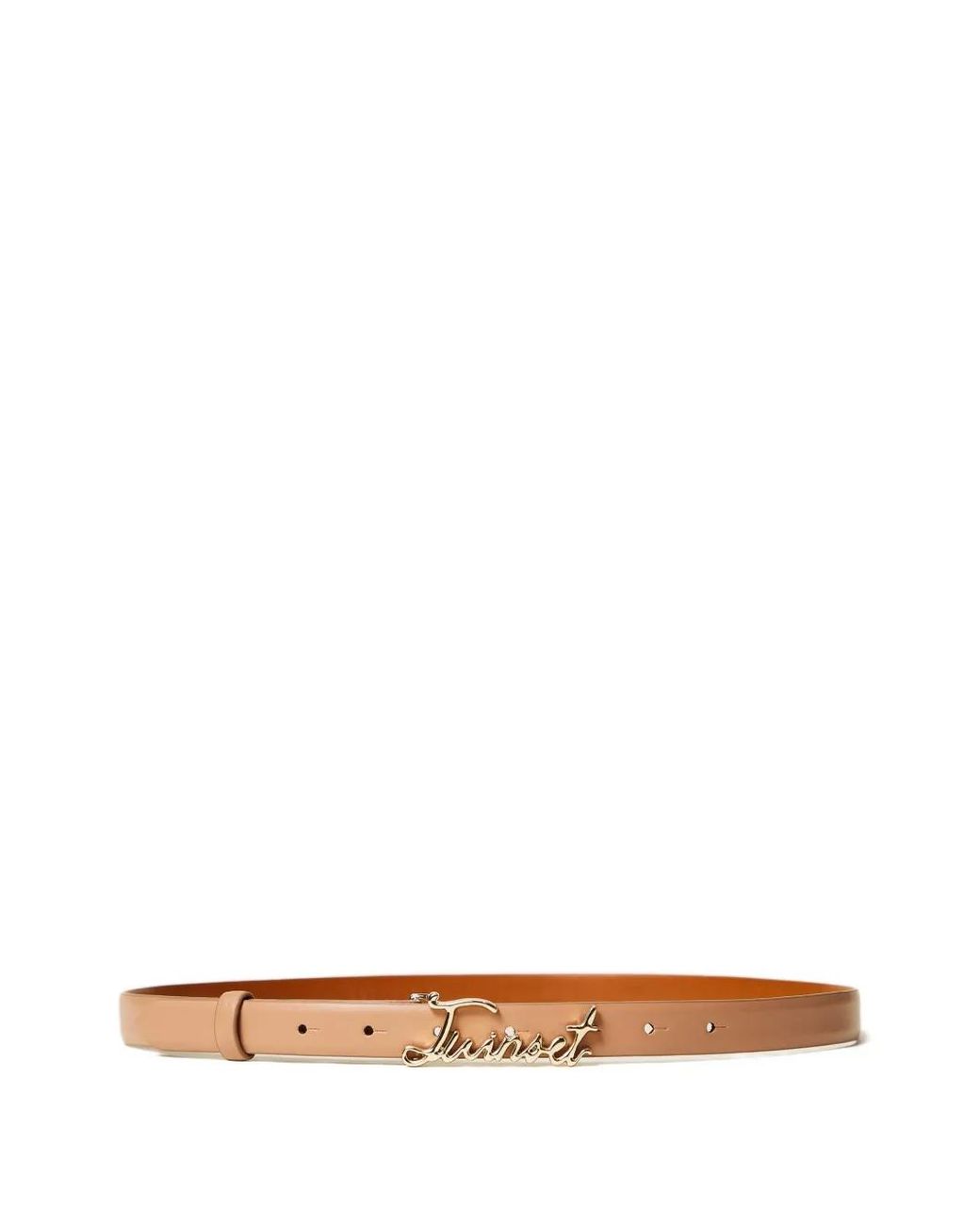 Twinset White Logo-Buckle Belt