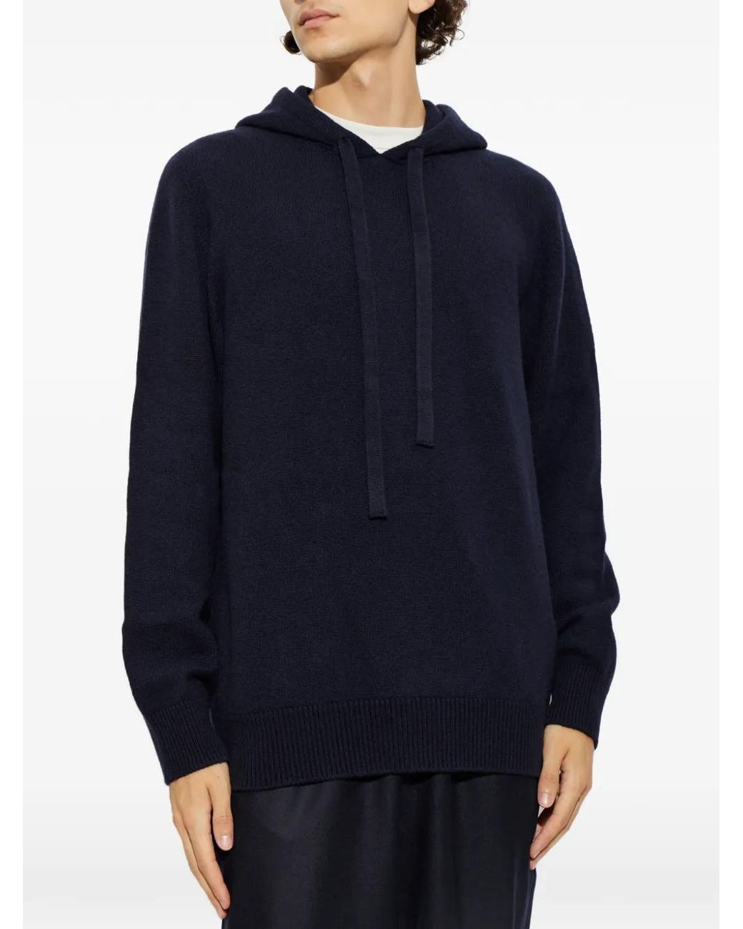 Laneus Blue Drawstring Hoodie for men