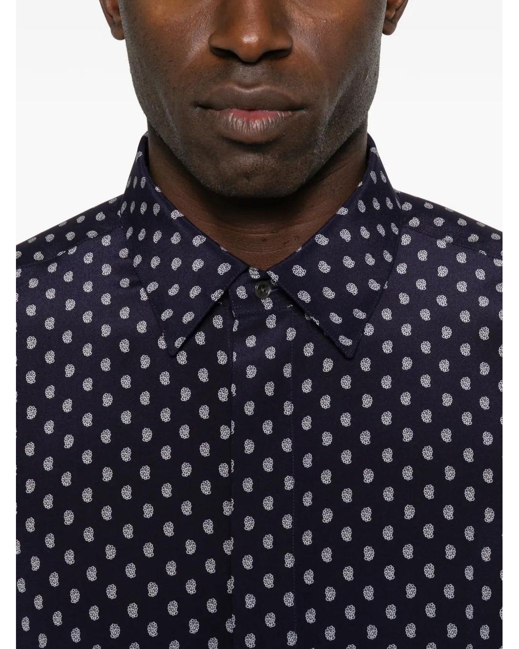 Tom Ford Blue Paisley-Pattern Shirt for men