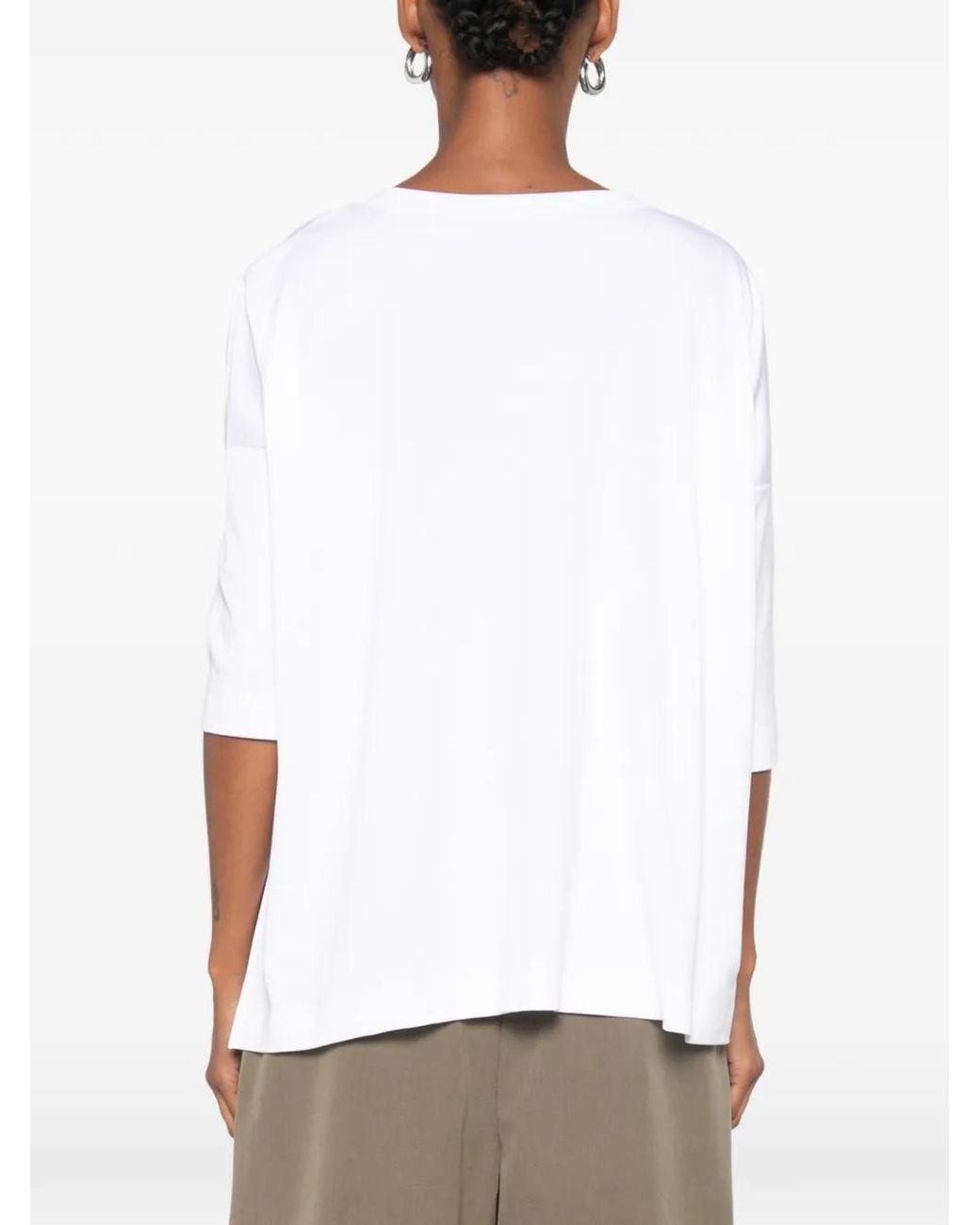 Shirt C-zero White Three-Quarter Sleeve T-Shirt
