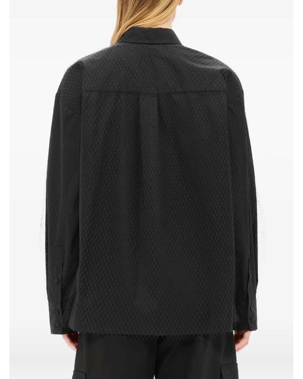 Camicia Con Finitura di MSGM in Black