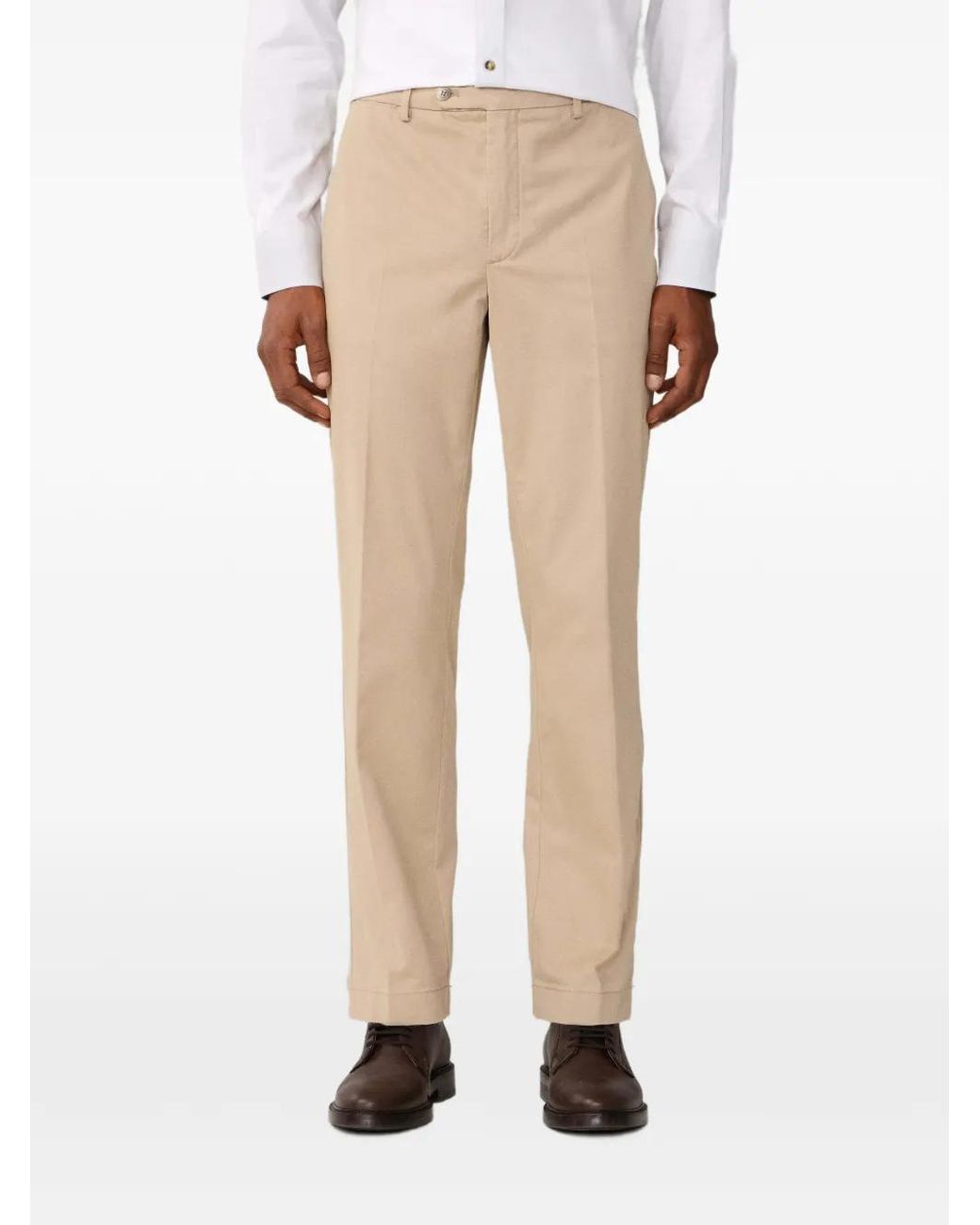 Hackett Natural Sanderson Belt-Loop Trousers for men