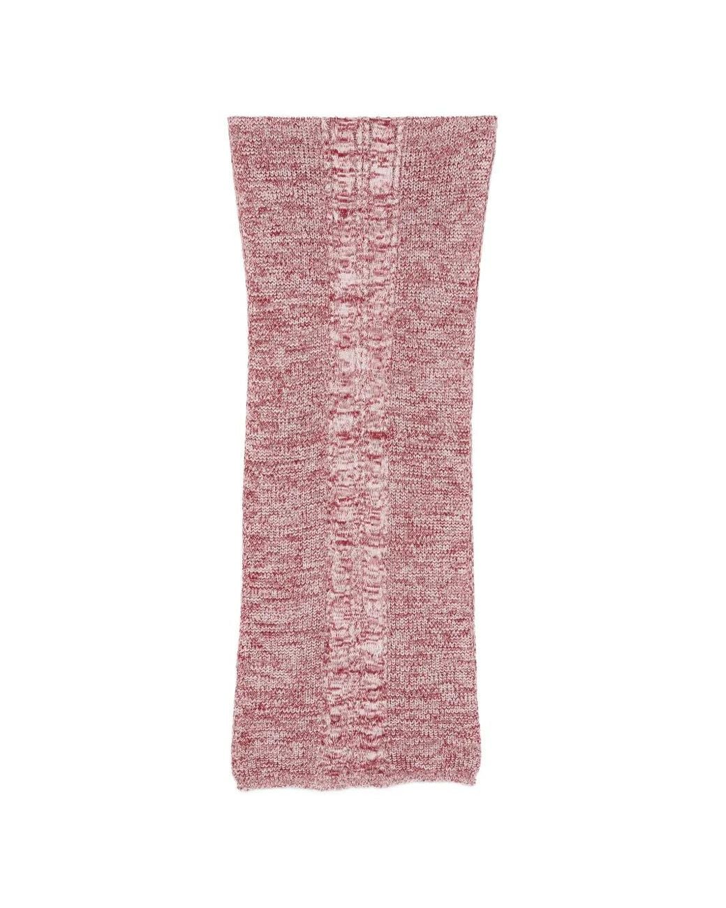 Missoni Pink Cable-Knit Space-Dye Scarf