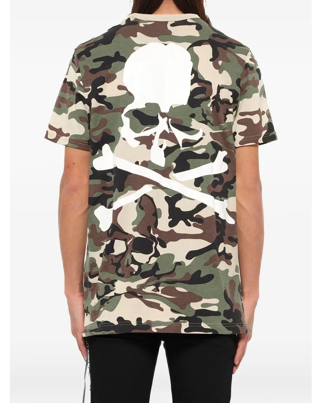 Mastermind Japan Black Camo-Print T-Shirt for men