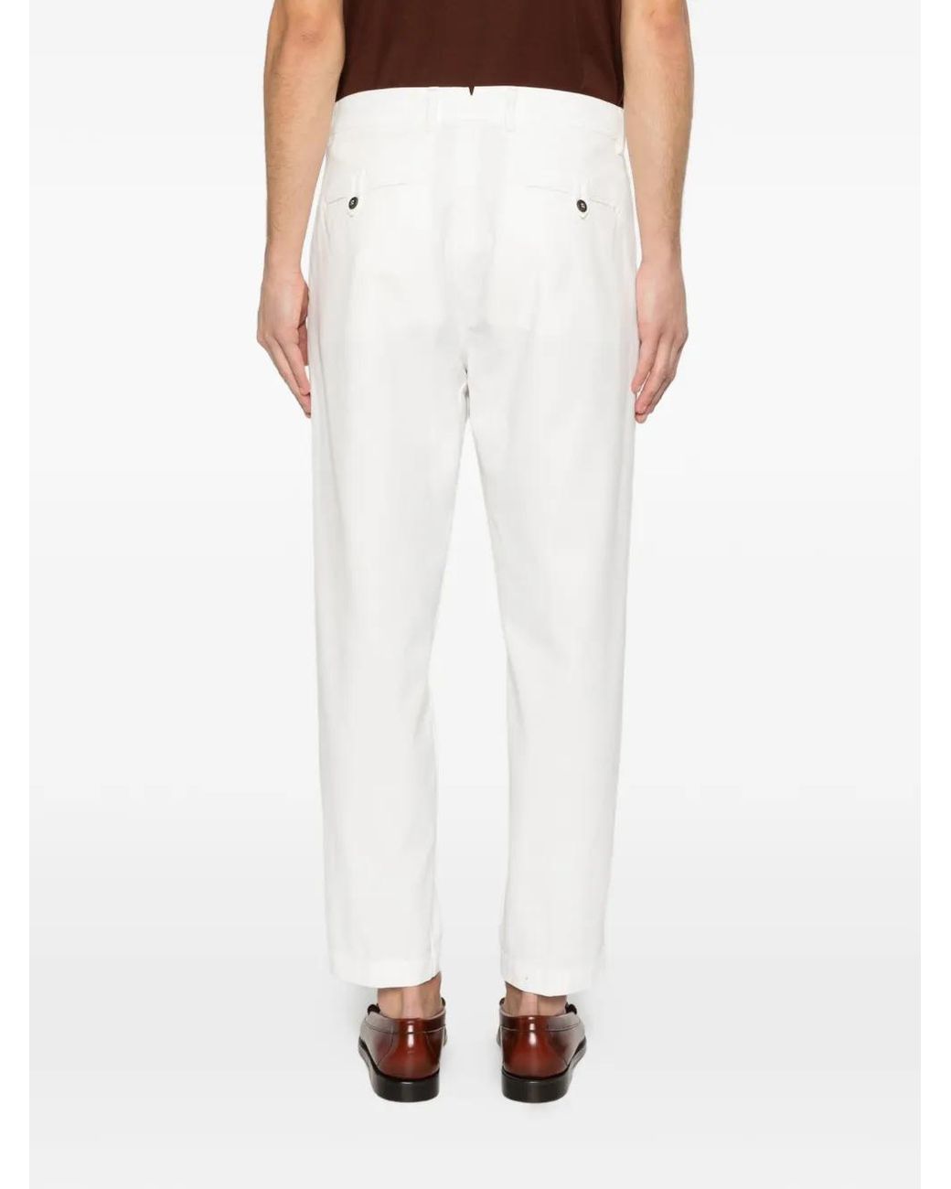 Eleventy White Pences Over Trousers for men