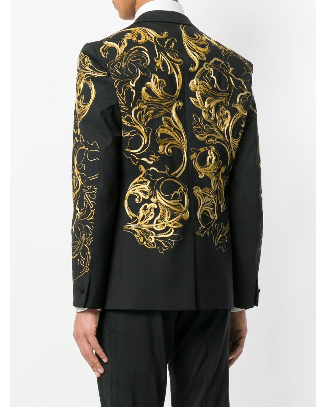 Blazer smoking con motivo broccato da Uomo di Versace in Nero Lyst