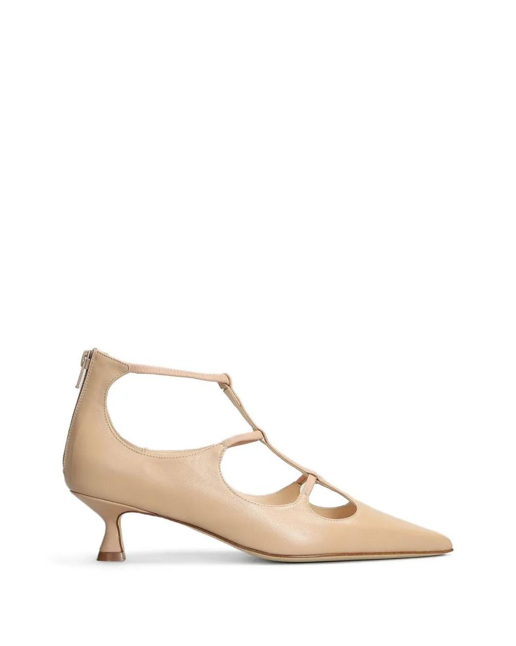 Anna F. Natural 5Cm Cut-Out Pumps