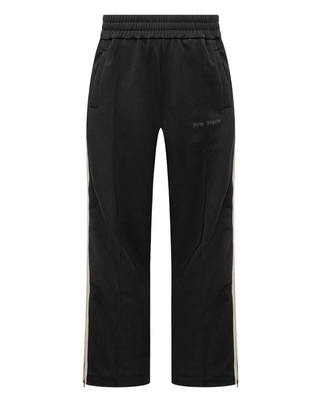 Palm Angels Black Side-Stripe Track Pants for men