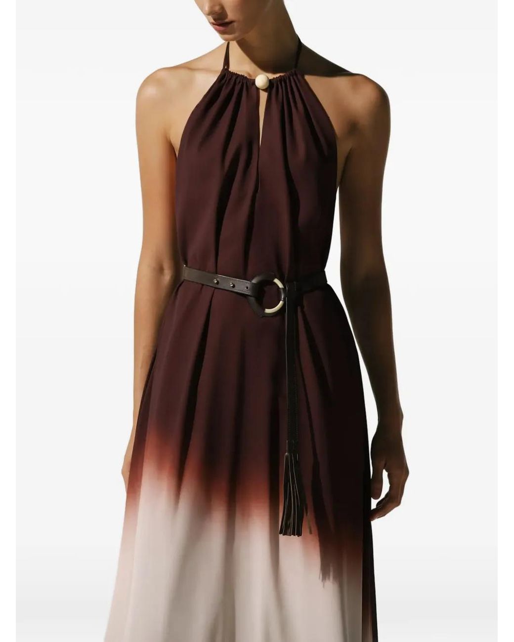 Baobab Black Robe Longue Rondine À Découpe