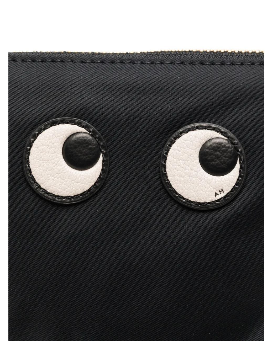 Anya Hindmarch Black Eyes Zip-Around Clutch Bag