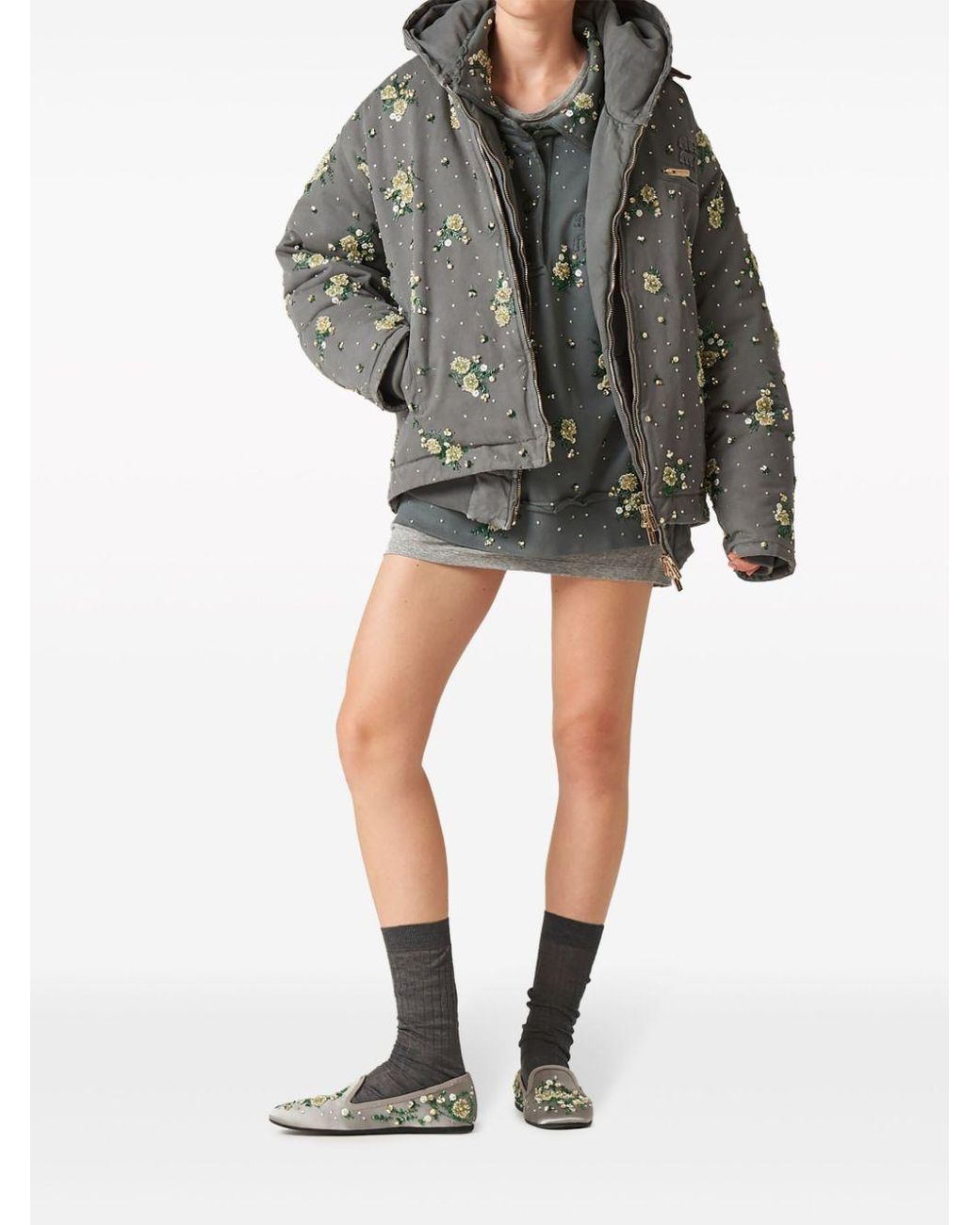 miu-miu-grey-Floral-applique-