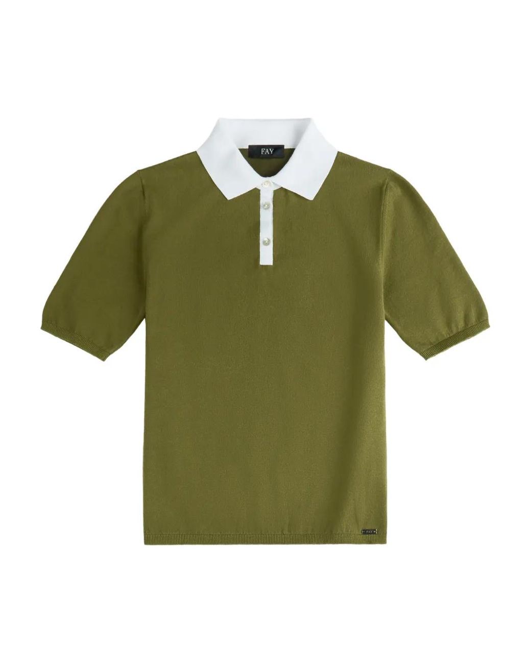 Fay Green Collared Polo Shirt