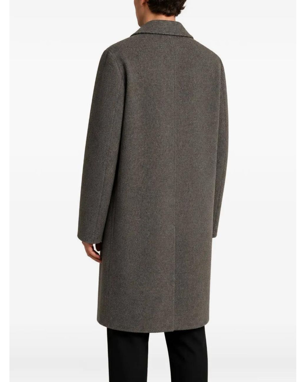 RETORI Gray Double-Breasted Wool Coat for men