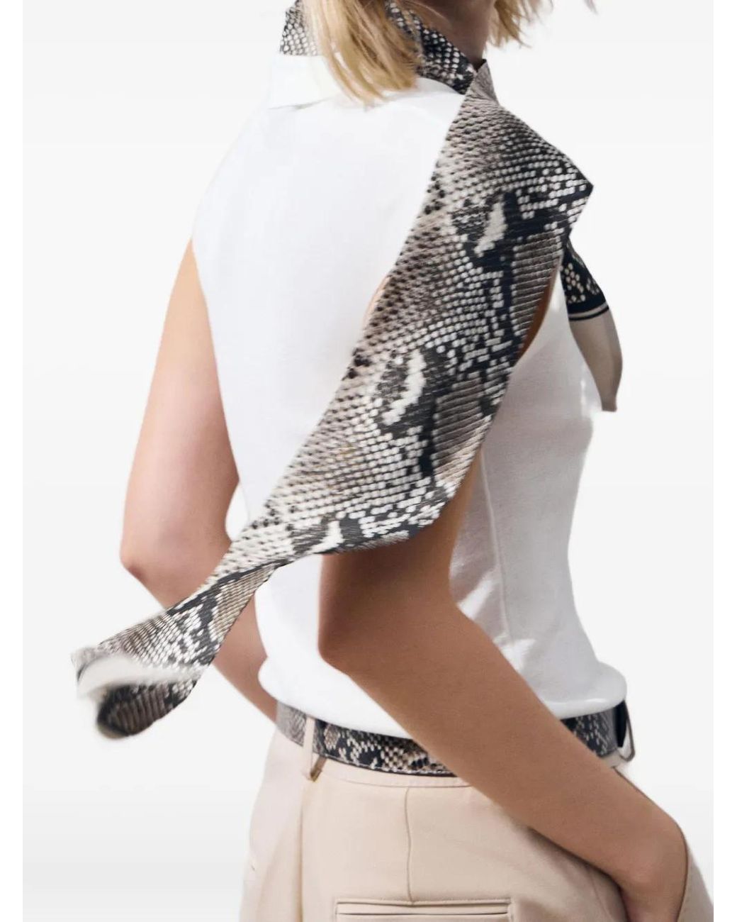 Sciarpa Con Stampa di POTAMY in Gray