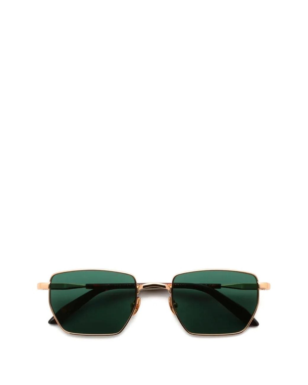 Gast Green Aether Geometric-Frame Sunglasses