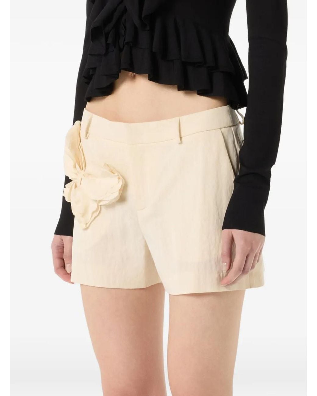 Blumarine Natural Butterfly Shorts