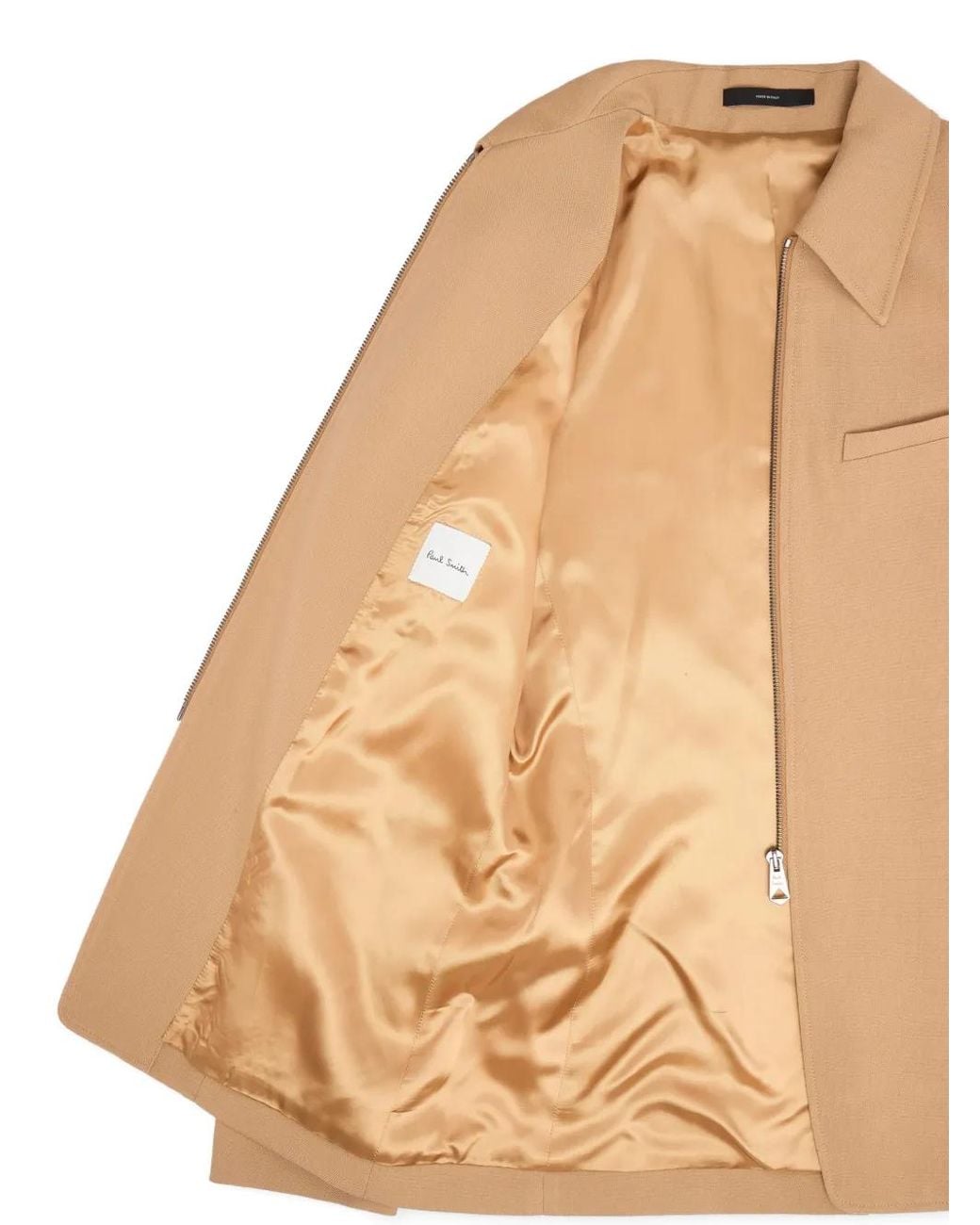 Paul Smith Natural Two-Ply Merino Wool Zip-Up Jacket