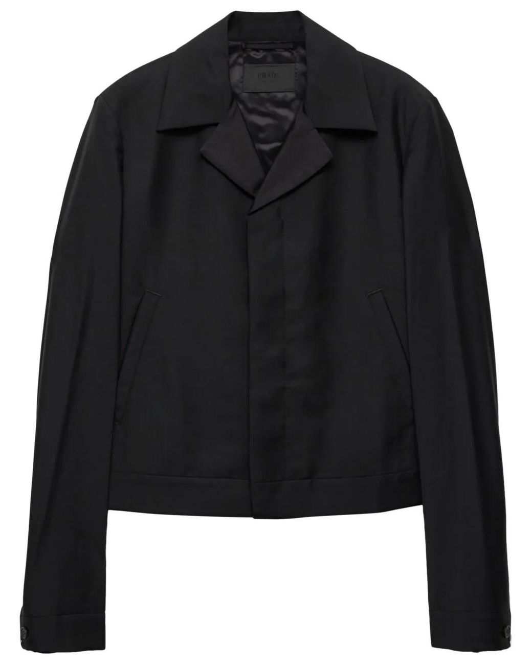 PRADA ウールジャケット　ブラック メンズ Prada ウール ジャケット ブラック | Lyst