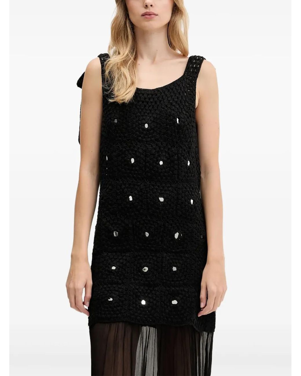 Never Fully Dressed Black Tie-Detail Embellished Maxi Dress
